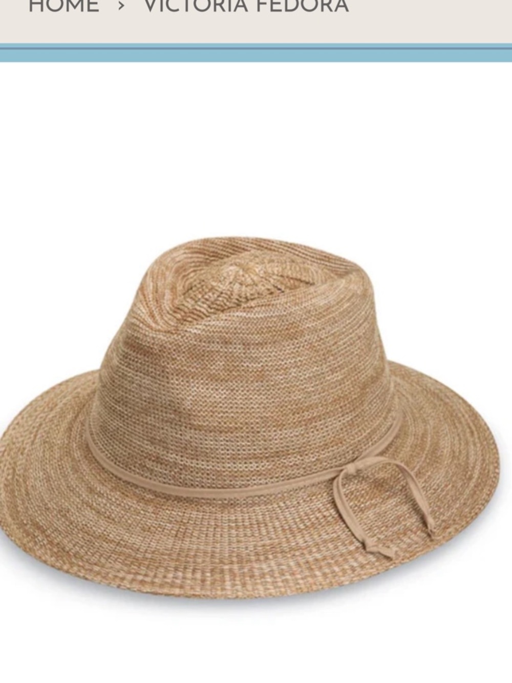 Wallaroo Ladies Victoria Fedora Sunhat